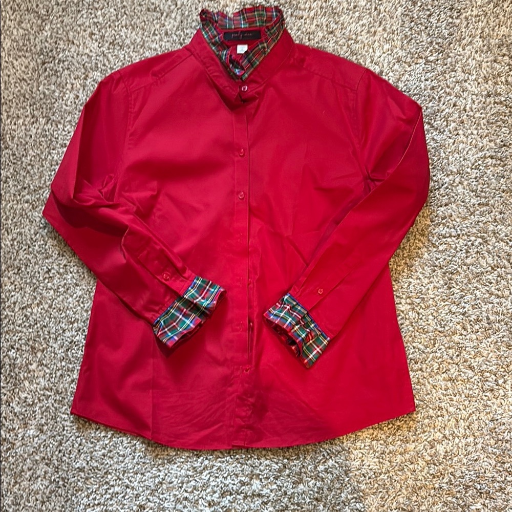Pearly Vine Red Blouse